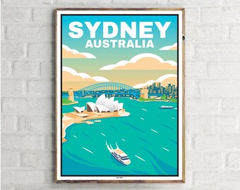 Opera House Sydney (1) - Vintage Travel Poster