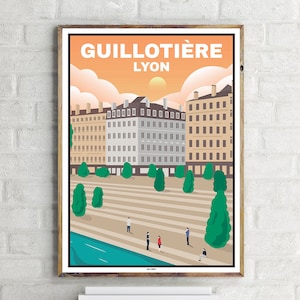 Lyon Guillotiere (1) - Vintage Travel Poster