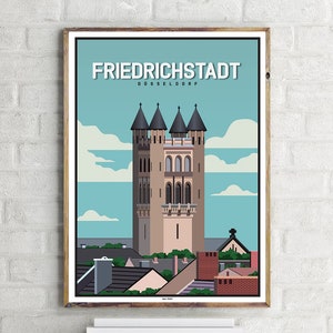 Düsseldorf Friedrichstadt (1) - Vintage Travel Poster