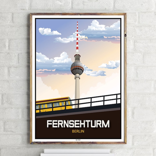 Fernsehturm Berlin (1) - Vintage Travel Poster