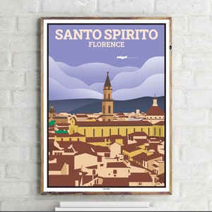 Florence Santo Spirito (1) - Vintage Travel Poster