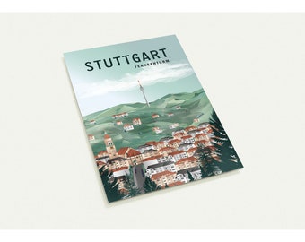 Carte postale (Pack de 10): Stuttgart