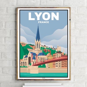 Saint-Georges Lyon (1) - Affiche de voyage vintage