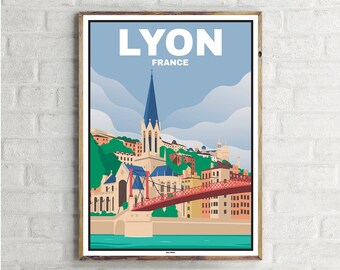Saint-Georges Lyon (1) - Póster de viaje vintage
