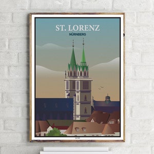 Nürnberg St. Lorenz (1) - Vintage Travel Poster