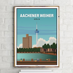Aachener Weiher Köln (1) - Vintage Travel Poster