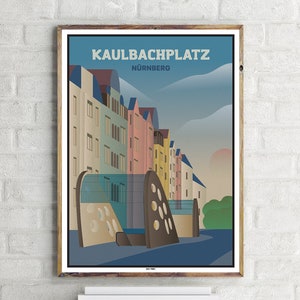 Kaulbachplatz Nürnberg (1) - Vintage Travel Poster