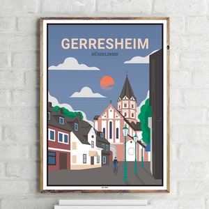 Düsseldorf Gerresheim (1) - Vintage Travel Poster