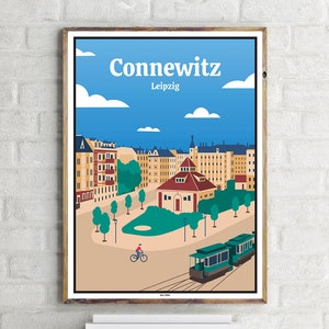 Leipzig Connewitz (1) - Vintage Travel Poster