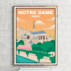 Notre Dame Paris (1) - Vintage Travel Poster