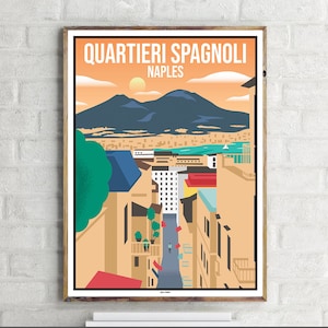 Neapel Quartieri Spagnoli (1) - Vintage Travel Poster