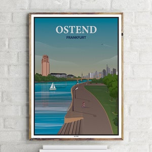Frankfurt Ostend (1) - Vintage Travel Poster