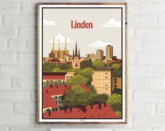 Hanover Linden (1) - Vintage Travel Poster