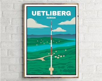 Uetliberg Zürich (1) - Vintage Travel Poster