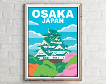Osaka Castle (1) - Vintage Travel Poster