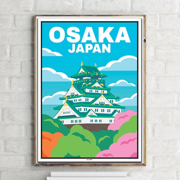 Burg Osaka (1) - Vintage Travel Poster