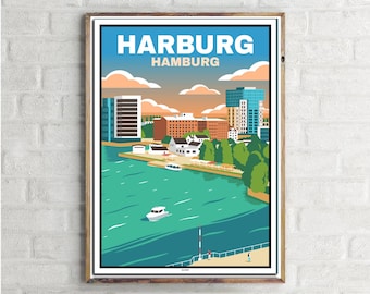 Hamburg Harburg (1) - Vintage Travel Poster