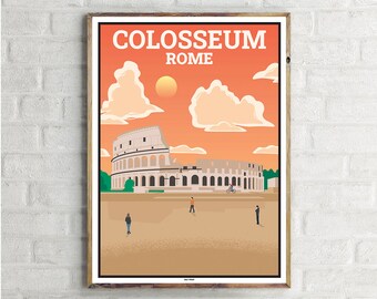 Colosseo Roma (1) - Poster di viaggio d'epoca