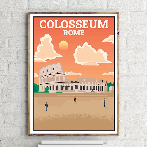 Kolosseum Rom (1) - Vintage Travel Poster
