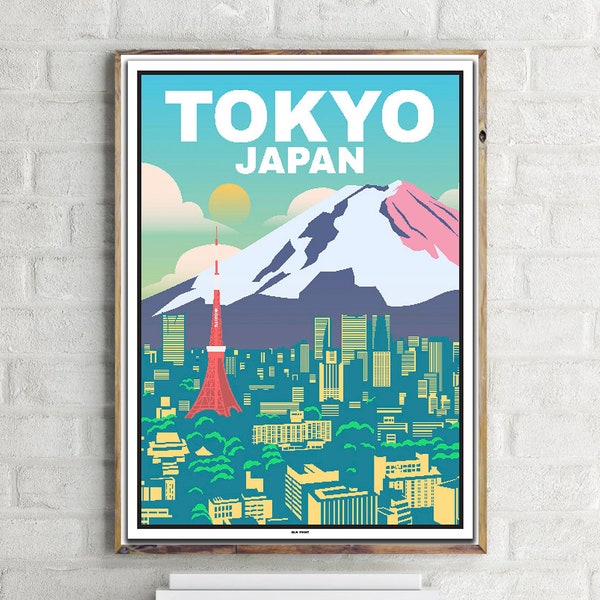 Tokio Tower (1) - Vintage Travel Poster