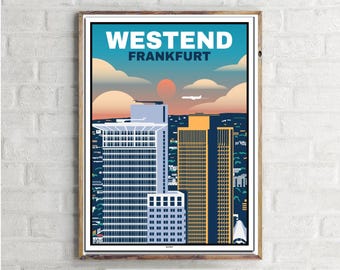 Frankfurt Westend (1) - Vintage Travel Poster