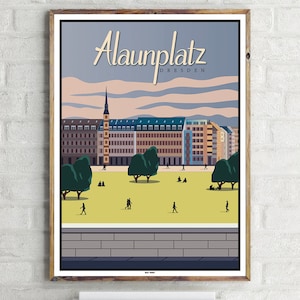 Alaunplatz Dresden (1) - Vintage Travel Poster