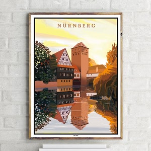 Altstadt Nürnberg (1) - Vintage Travel Poster