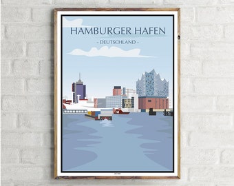 Hamburger Hafen (1) - Vintage Travel Poster