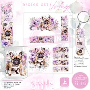 DESIGN SET Vorlage / Sublimation - Aufkleber - Wasserdecal