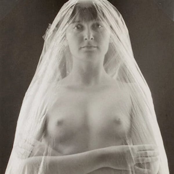 Vintage Standing Nude Woman "Bride" by Ruth Bernhard High Quality Fashion Photo Poster