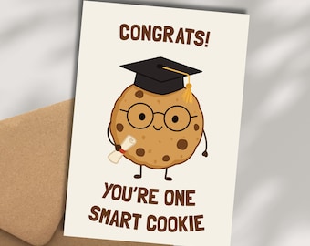 You're One Smart Cookie Graduation Card | Congrats, Graduation, Graduates | A6