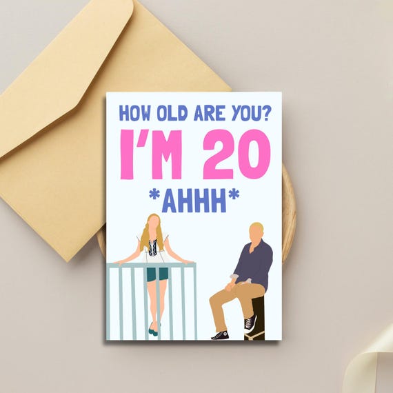 Mamma Mia 20th Birthday Card | Funny Birthday Card for Her | Friend Birthday Card