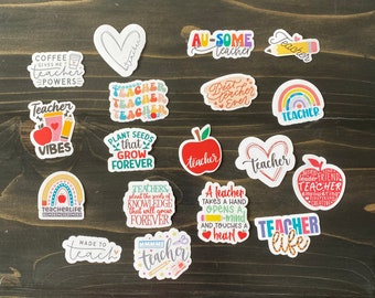 Teacher Appreciation Sticker Bundle  / Bundle of Stickers / Educator Stickers / Teacher Gift / Waterproof Sticker / Vinyl Sticker