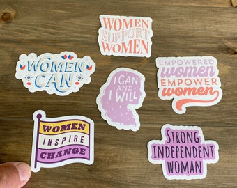 Women Empowerment Bundle of Vinyl Stickers / Women Can Do It Sticker / Waterproof Sticker / International Women’s Day