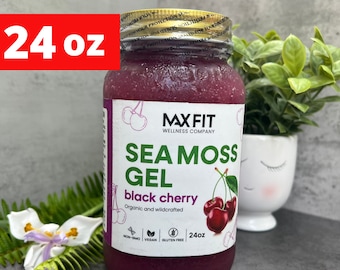 Wildcrafted Gold Sea Moss Gel - Premium Sea Moss Gel With Black Cherry | Inspired by Dr. Sebi