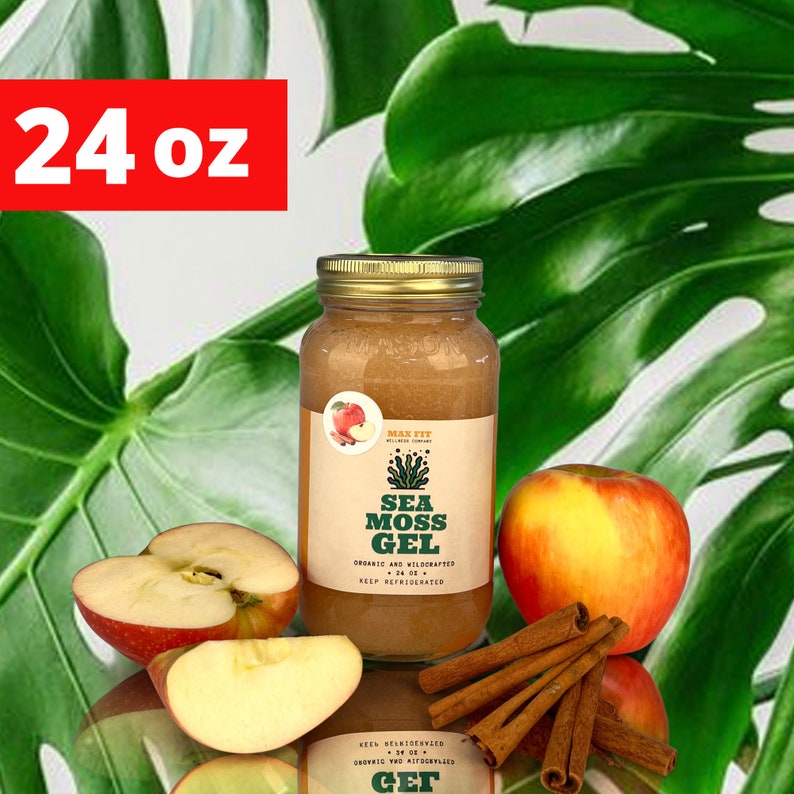 Apple Cinnamon Sea Moss Gel 24oz Natural Organic Wildcrafted Etsy
