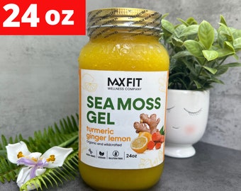 Wildcrafted Gold Sea Moss Gel - Premium Sea Moss Gel With Turmeric Ginger Lemon | Inspired by Dr. Sebi