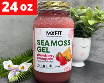 Wildcrafted Gold Sea Moss Gel - Premium Sea Moss Gel With Strawberry Pineapple | Inspired by Dr. Sebi