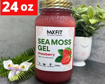 Wildcrafted Gold Sea Moss Gel - Premium Sea Moss Gel With Strawberry | Inspired by Dr. Sebi