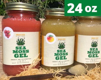 Organic Pure Sea Moss Gel - Wildcrafted Irish Seaweed Moss 24OZ