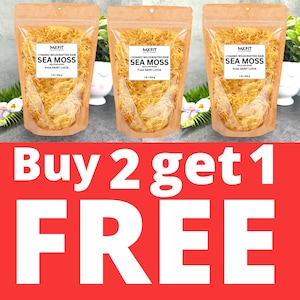 Buy 2 Get 1 Free Sea Moss St. Lucia 1LB- Gold Wholesale Bulk Organic Wildcrafted- Sun-Dried
