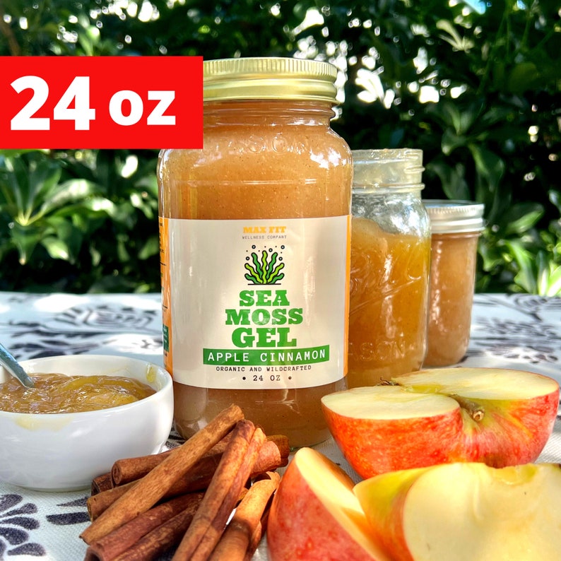Apple Cinnamon Sea Moss Gel 24oz Natural Organic Wildcrafted Etsy