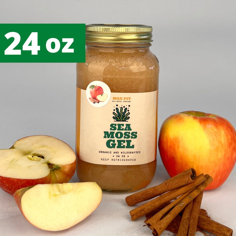 Apple Cinnamon Sea Moss Gel 24oz Natural Organic Wildcrafted Etsy