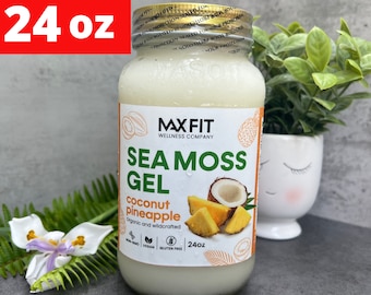 Wildcrafted Gold Sea Moss Gel - Premium Sea Moss Gel With Coconut Pineapple | Inspired by Dr. Sebi