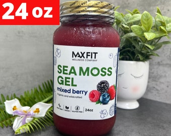 Wildcrafted Gold Sea Moss Gel - Premium Sea Moss Gel With Mixed Berry | Inspired by Dr. Sebi