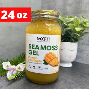 Wildcrafted Gold Sea Moss Gel - Premium Sea Moss Gel With Mango Pineapple | Inspired by Dr. Sebi