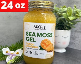Wildcrafted Gold Sea Moss Gel - Premium Sea Moss Gel With Mango Pineapple | Inspired by Dr. Sebi