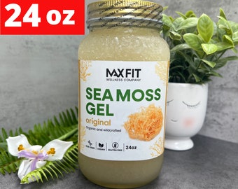 Wildcrafted Gold Sea Moss Gel - Premium Sea Moss Gel Original Flavor Plain | Inspired by Dr. Sebi