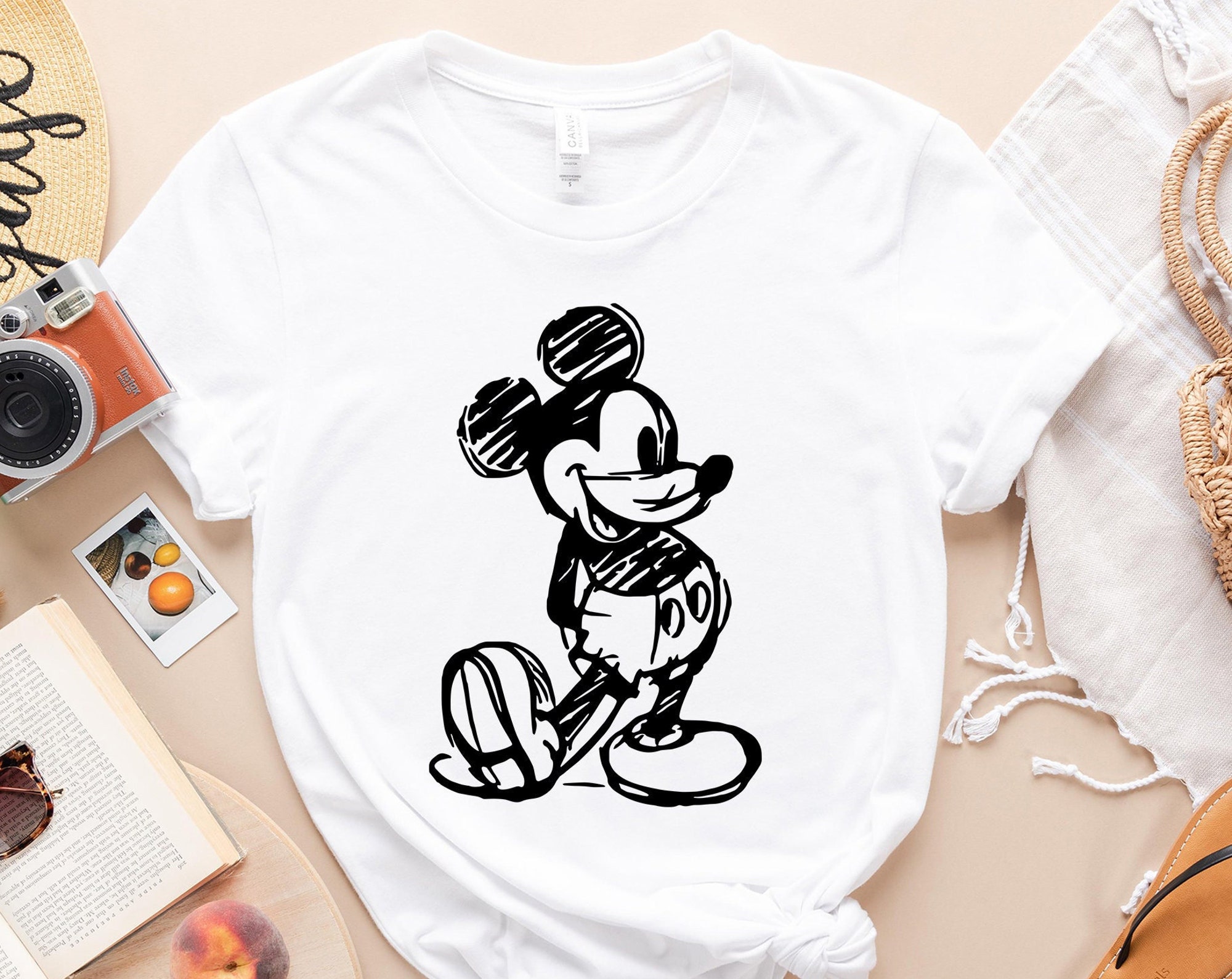 Discover Disney Mickey mouse sketch Disney trip T-Shirt