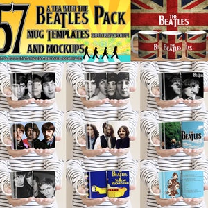 Tea whit the Beatles Mug pack 57 mug templates and 57 mock ups
